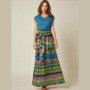 Vintage 60s Joyce Maxi Skirt ILGWU USA Label Pyshcodelic 60’s Print S EUC